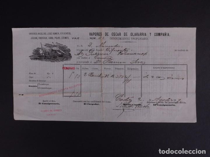 L&iacute;neas de navegaci&oacute;n: VAPORES ANSELMO 1892 - Foto 1