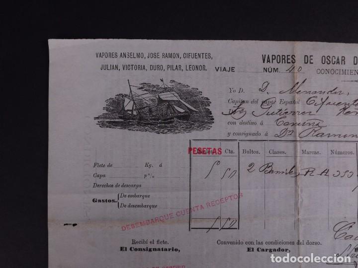 L&iacute;neas de navegaci&oacute;n: VAPORES ANSELMO 1892 - Foto 2