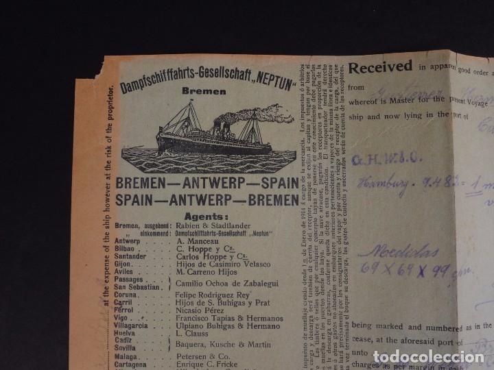L&iacute;neas de navegaci&oacute;n: CIA DAMPFSCHIFFFAHRTS-GESELLSCHAFT NEPTUN 1926 - Foto 2