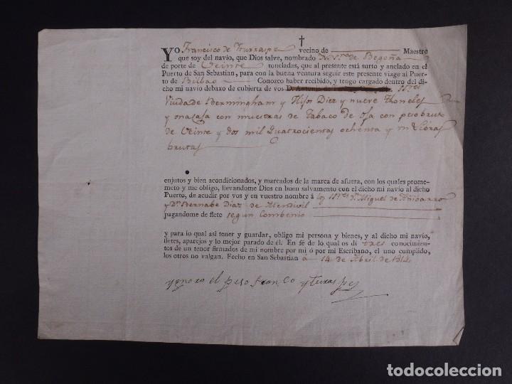 L&iacute;neas de navegaci&oacute;n: FRANCISCO DE ITURRASPE 1814 - Foto 1