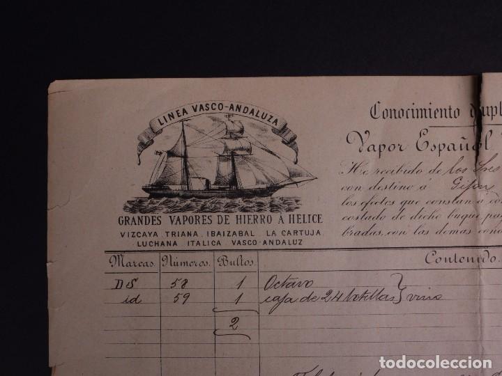 L&iacute;neas de navegaci&oacute;n: L&Iacute;NEA VASCO-ANDALUZA 1881 - Foto 2