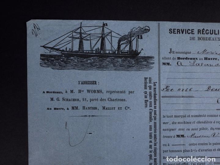 L&iacute;neas de navegaci&oacute;n: MM. HANTIER, MALLET ET CIA 1867 - Foto 2