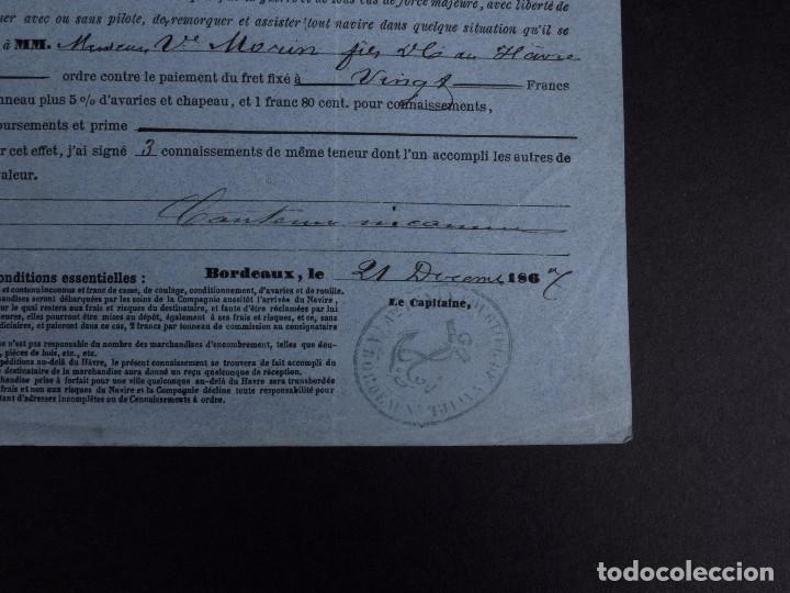 L&iacute;neas de navegaci&oacute;n: MM. HANTIER, MALLET ET CIA 1867 - Foto 3