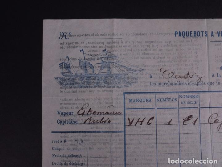 L&iacute;neas de navegaci&oacute;n: PAQUEBOTS A VAPEUR ESPAGNOLS 1869 - Foto 2