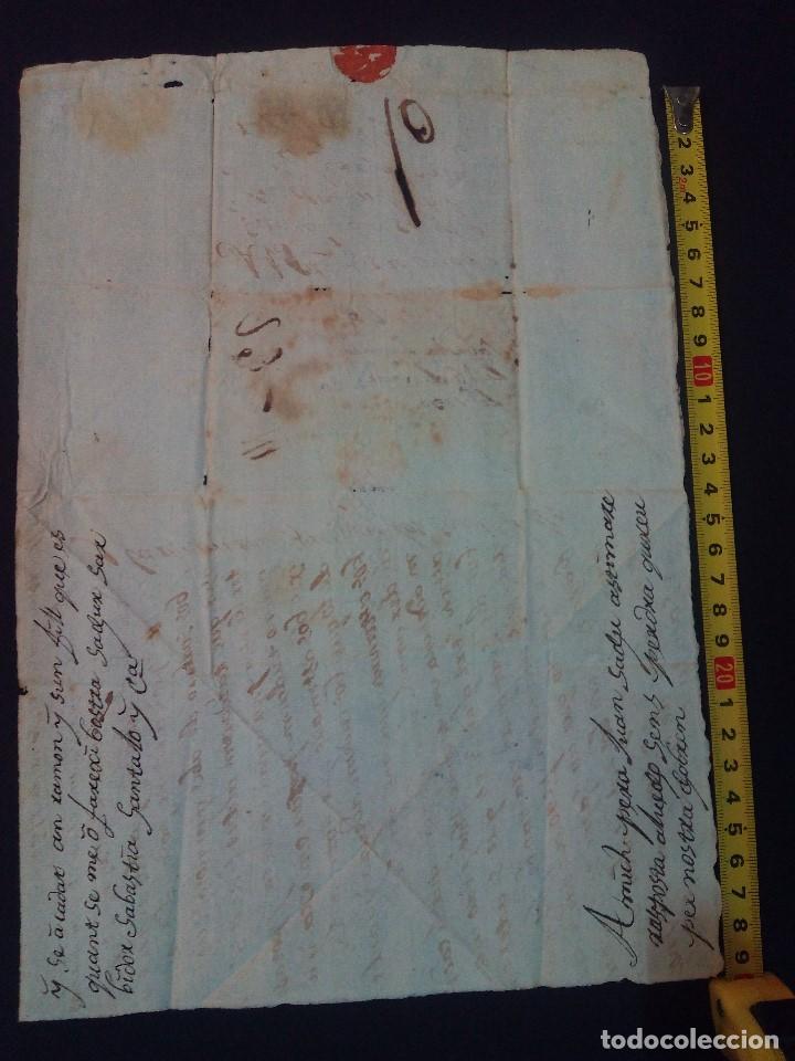 L&iacute;neas de navegaci&oacute;n: Documento, carta de 1790 de Barcelona - Foto 3