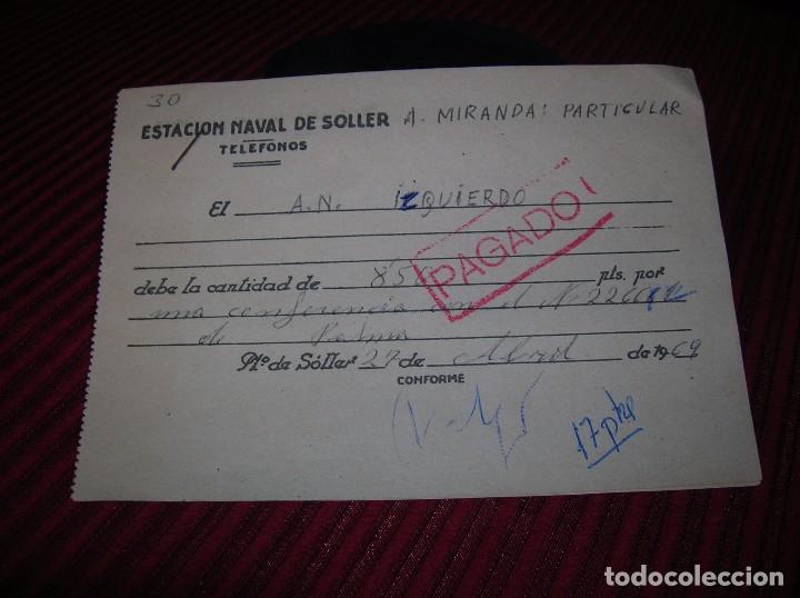 L&iacute;neas de navegaci&oacute;n: Dos facturas de Estaci&oacute;n Naval de Soller,a&ntilde;o 1969 - Foto 1