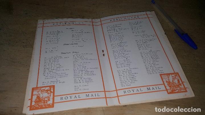 L&iacute;neas de navegaci&oacute;n: Royal mail, list of passengers, 1935 - Foto 2