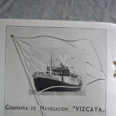 Líneas de navegación: COMPAÑÍA DE NAVEGACIÓN VIZCAYA. PUBLICIDAD REVISTA 1937. VAPOR ABANDO. Lote 96372675