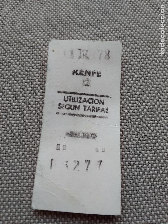 L&iacute;neas de navegaci&oacute;n: Billete Renfe 1978 - Foto 1