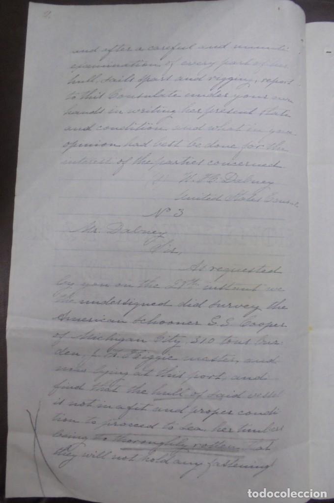 L&iacute;neas de navegaci&oacute;n: CONSULADO DE EEUU  EN TENERIFE. SS COOPER. LEER. 1879 - Foto 2