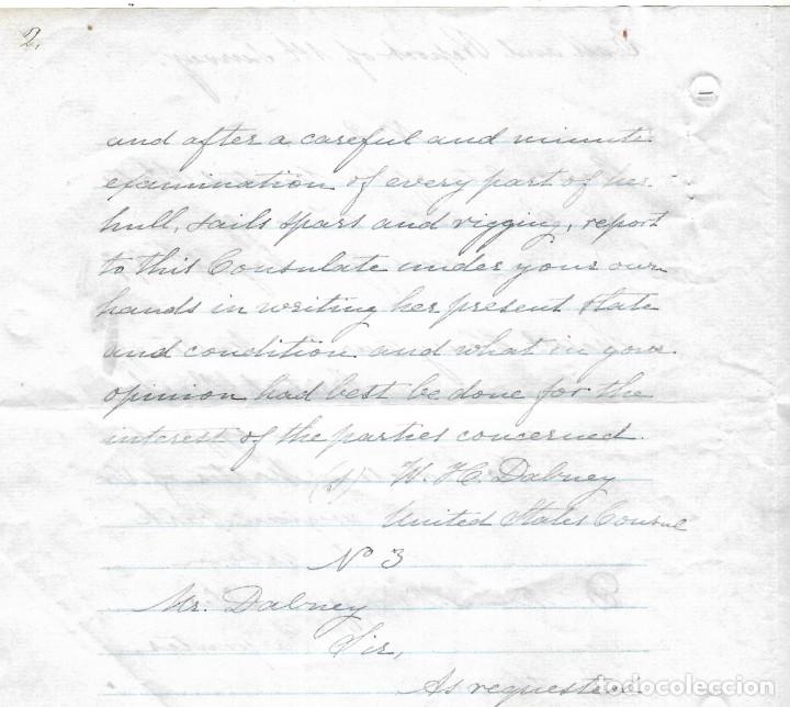 L&iacute;neas de navegaci&oacute;n: CONSULADO DE EEUU  EN TENERIFE. SS COOPER. LEER. 1879 - Foto 8