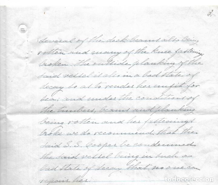 L&iacute;neas de navegaci&oacute;n: CONSULADO DE EEUU  EN TENERIFE. SS COOPER. LEER. 1879 - Foto 10