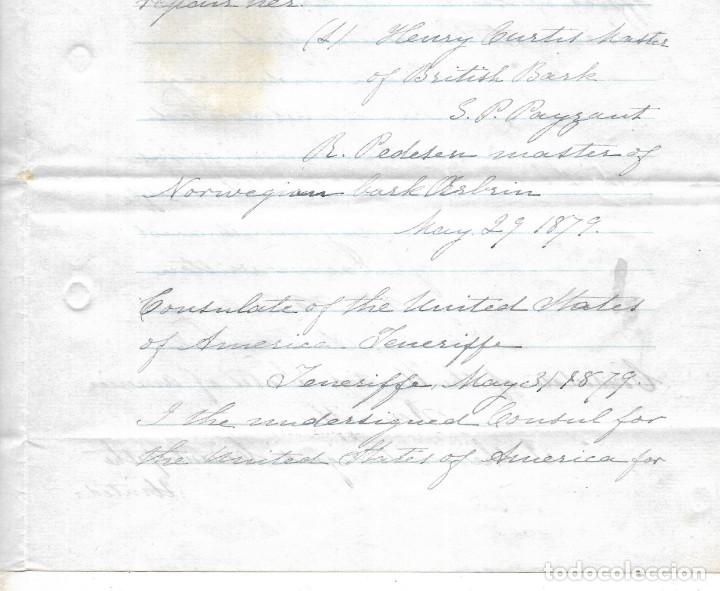 L&iacute;neas de navegaci&oacute;n: CONSULADO DE EEUU  EN TENERIFE. SS COOPER. LEER. 1879 - Foto 11