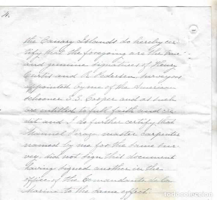 L&iacute;neas de navegaci&oacute;n: CONSULADO DE EEUU  EN TENERIFE. SS COOPER. LEER. 1879 - Foto 12