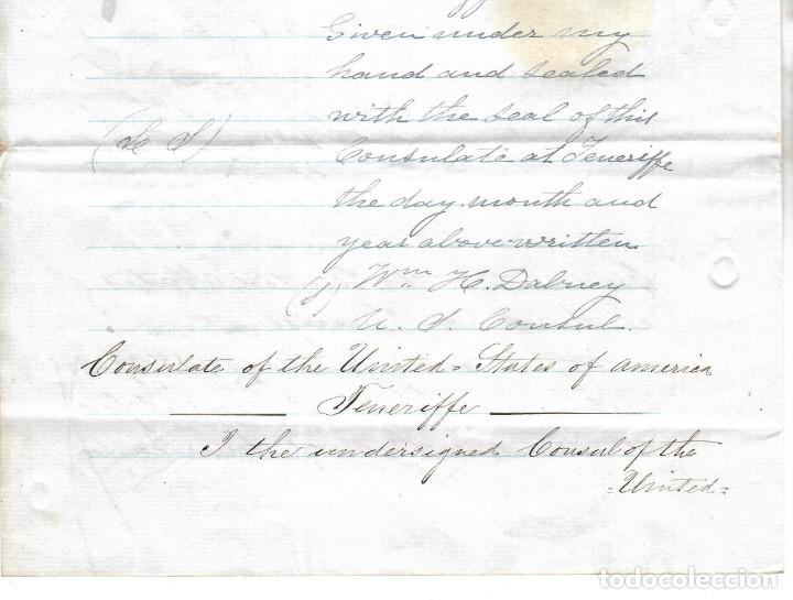 L&iacute;neas de navegaci&oacute;n: CONSULADO DE EEUU  EN TENERIFE. SS COOPER. LEER. 1879 - Foto 13