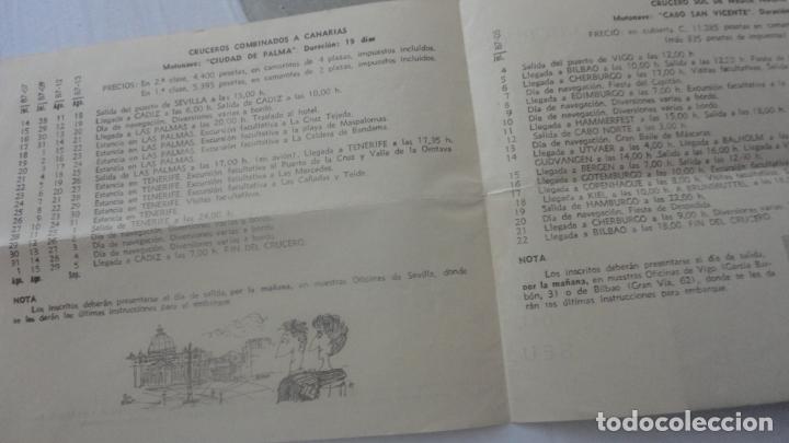 L&iacute;neas de navegaci&oacute;n: CRUCEROS VERANO 1961. SEU. - Foto 6