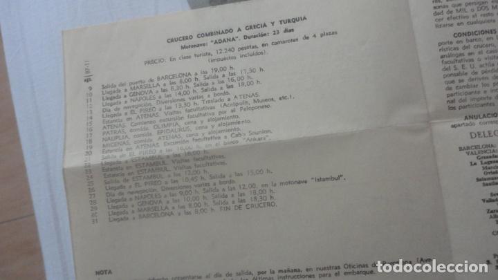 L&iacute;neas de navegaci&oacute;n: CRUCEROS VERANO 1961. SEU. - Foto 9