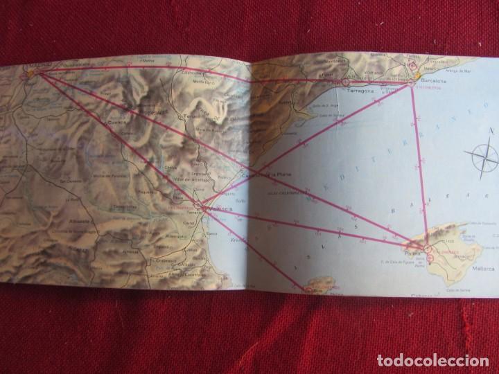 L&iacute;neas de navegaci&oacute;n: IBERIA RUTAS DE ESPA&Ntilde;A 1960. DESPLEGABLE - Foto 2