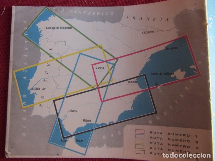 L&iacute;neas de navegaci&oacute;n: IBERIA RUTAS DE ESPA&Ntilde;A 1960. DESPLEGABLE - Foto 4