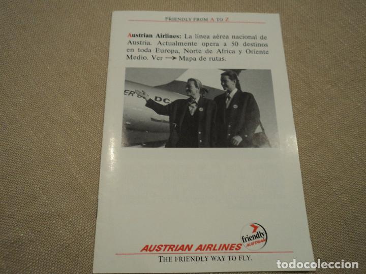 L&iacute;neas de navegaci&oacute;n: FOLLETO DE AUSTRIAN AIRLINE - Foto 1