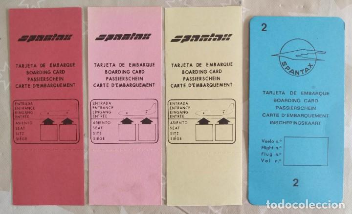 L&iacute;neas de navegaci&oacute;n: Tarjetas de embarque de la compa&ntilde;&iacute;a a&eacute;rea Spantax - Foto 1