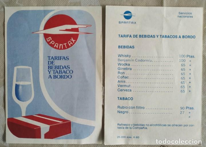 L&iacute;neas de navegaci&oacute;n: Spantax tarifas de bebidas y tabaco abordo - Foto 1