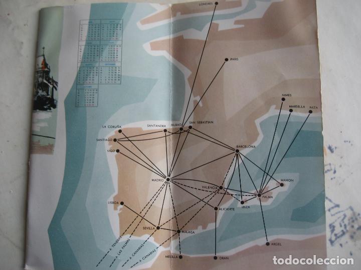 L&iacute;neas de navegaci&oacute;n: Aviaco. Horarios y Tarifas. 1966-1967. - Foto 3