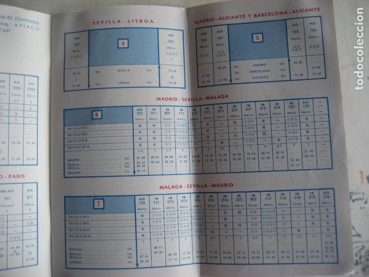 L&iacute;neas de navegaci&oacute;n: Aviaco. Horarios y Tarifas. 1966-1967. - Foto 4