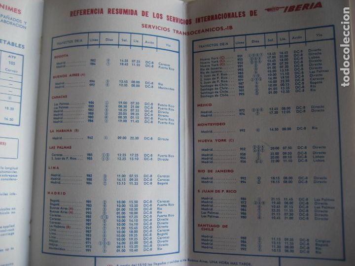 L&iacute;neas de navegaci&oacute;n: Aviaco. Horarios y Tarifas. 1966-1967. - Foto 7