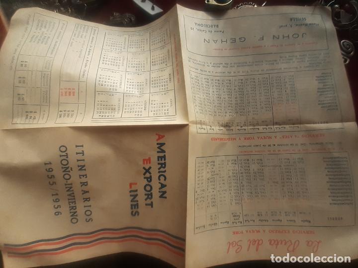 L&iacute;neas de navegaci&oacute;n: American Export Lines. Itinerarios 1955 1956 - Foto 1