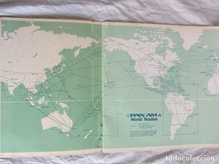 L&iacute;neas de navegaci&oacute;n: PAN AMS WORLD ROUTES. MAPA DE RUTAS. 1972 - Foto 2