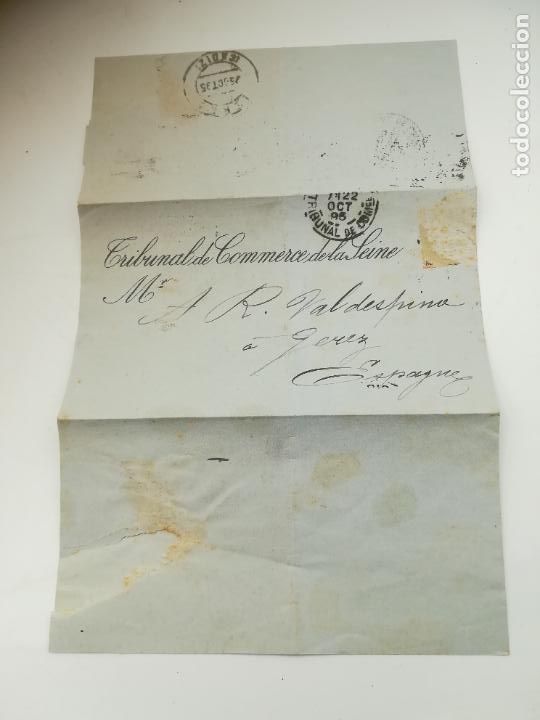 L&iacute;neas de navegaci&oacute;n: CIRCULAR. TRIBUNAL DE COMMERCE DE LA SEINE. PARIS. 1895. VER - Foto 2