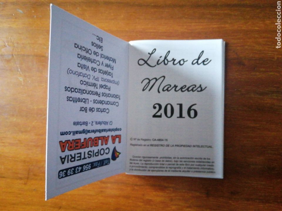 L&iacute;neas de navegaci&oacute;n: CASA OSCAR - LIBRO DE MANO DE MAREAS (BARBATE-C&Aacute;DIZ) - Foto 2
