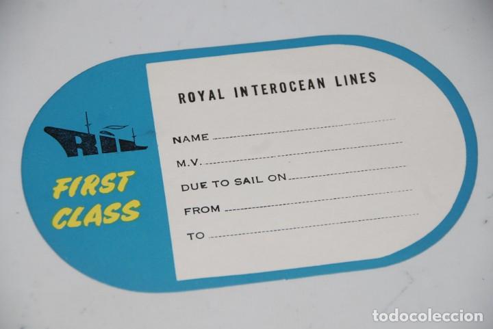 L&iacute;neas de navegaci&oacute;n: Etiqueta equipaje Royal Interocean Lines - Foto 1