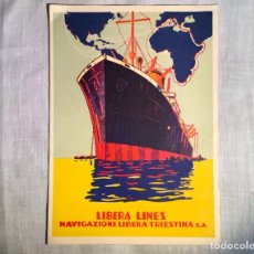 Líneas de navegación: LIBERA LINES, ANTIGUO FOLLETO LÍNEAS NAVEGACIÓN 1935