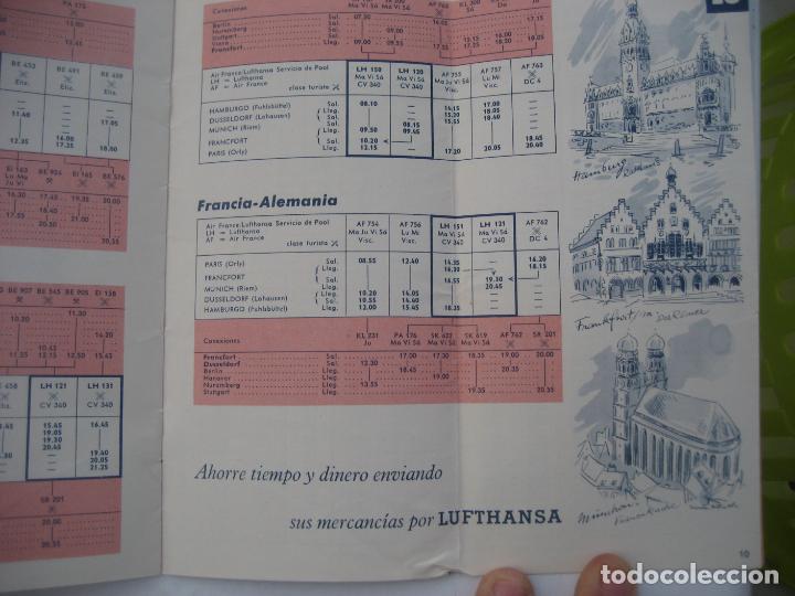 L&iacute;neas de navegaci&oacute;n: Lufthansa. 1956. Horarios de Invierno - Foto 2