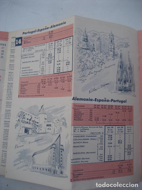 L&iacute;neas de navegaci&oacute;n: Lufthansa. 1956. Horarios de Invierno - Foto 4