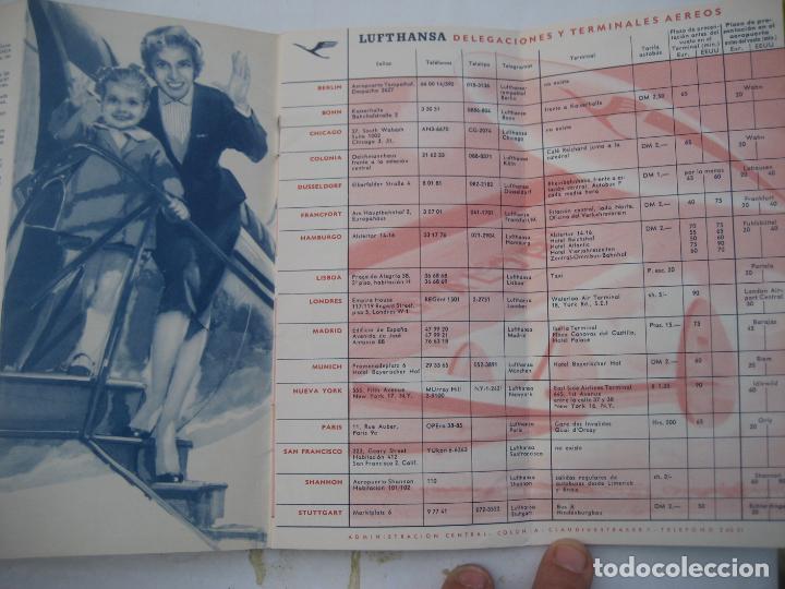 L&iacute;neas de navegaci&oacute;n: Lufthansa. 1956. Horarios de Invierno - Foto 5