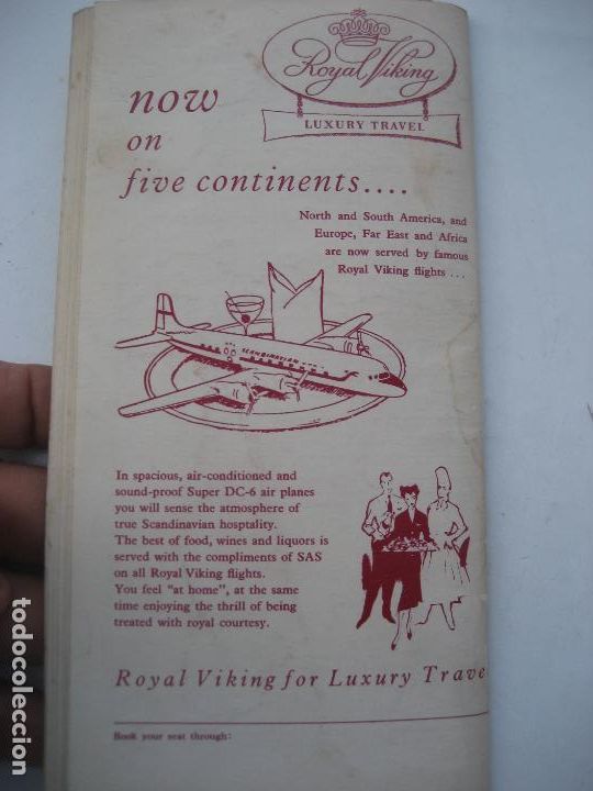 L&iacute;neas de navegaci&oacute;n: Scandinavian Airlines System . 1954. Horarios - Foto 4