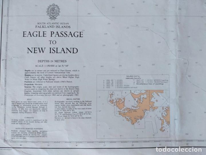 L&iacute;neas de navegaci&oacute;n: carta nautica Eagle passage new island - Foto 6