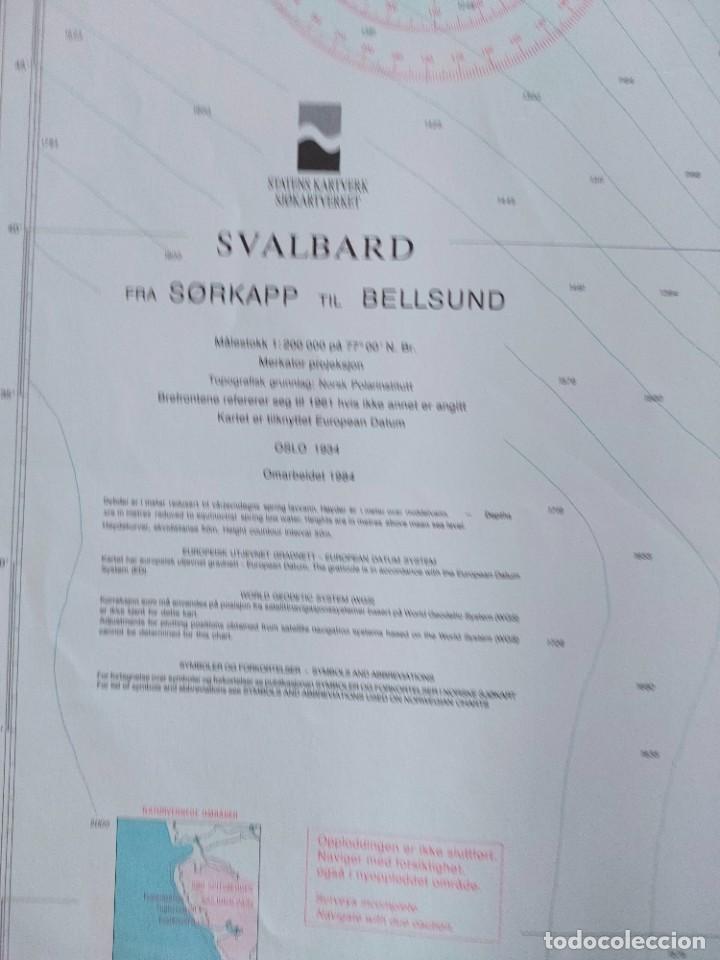 L&iacute;neas de navegaci&oacute;n: CARTA NAUTICA Svalbard. - Foto 2