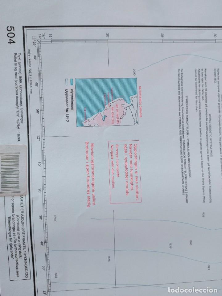 L&iacute;neas de navegaci&oacute;n: CARTA NAUTICA Svalbard. - Foto 6