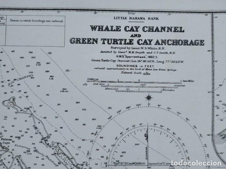 L&iacute;neas de navegaci&oacute;n: CARTA NAUTICA islas BAHAMAS HARBOURS - Foto 2