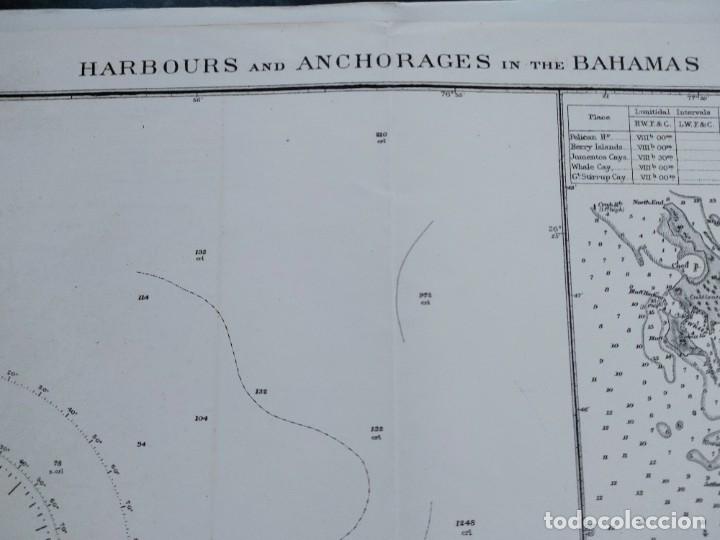 L&iacute;neas de navegaci&oacute;n: CARTA NAUTICA islas BAHAMAS HARBOURS - Foto 3