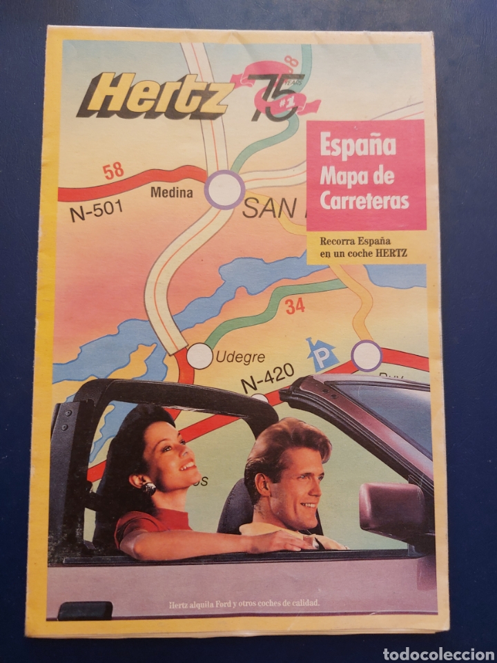 L&iacute;neas de navegaci&oacute;n: MAPA DE CARRTERAS ESPA&Ntilde;A - HERTZ 75 - A&Ntilde;O 1993 - - Foto 1