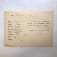 Líneas de navegación: LUIS CLAUSS CONSIGNATARIO /HUELVA 1937 - BARCO - BUQUE VAPOR SHIP - AJAX - CÓNSUL ALEMÁN - AMBERES