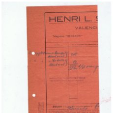 Linhas de navegação: HENRI L SACKI ENVIO NARANJAS VAPOR LARACHE 1928 DE GRAO PUERTO VALENCIA A HAMBURGO ALEMANIA. Lote 361520605