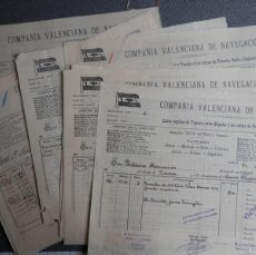 Líneas de navegación: AÑO 1906-09 - Cª VALENCIANA NAVEGACIÓN, 10 CONOCIMIENTOS EMBARQUE , DATOS: CARGA, BARCOS, DESTINOS