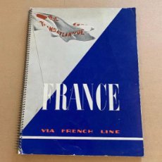 Linhas de navegação: A FEW IMPRESSIONS OF FRANCE / VIA FRENCH LINE / LATLANTIQUE / NORMANDIE / BARCOS. Lote 376723584