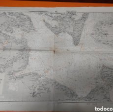 Líneas de navegación: CARTA NAUTICA MAR DEL NORTE DINAMARCA Y ALEMANIA AÑO 1984